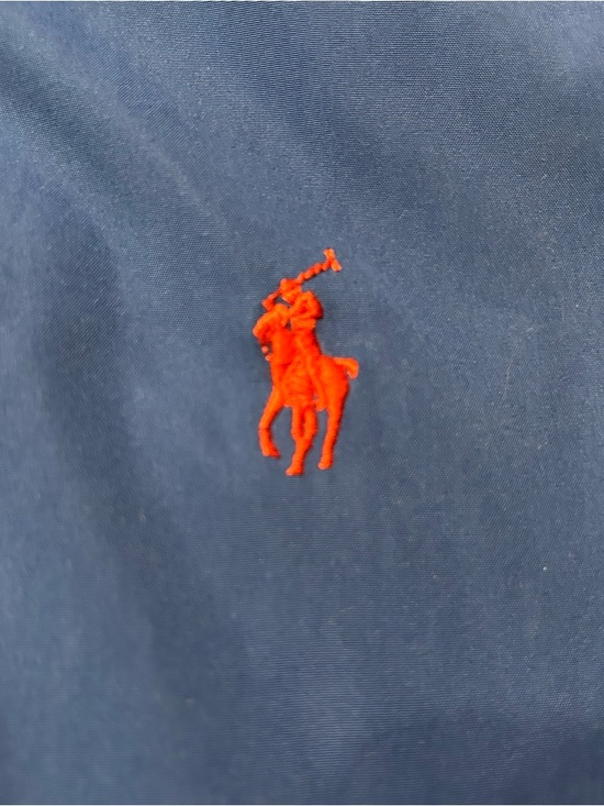 Polo Ralph Lauren Mens Medium Zip-Up Jacket Royal with Red Pony Fleeced Lined - Picture 4 of 9
